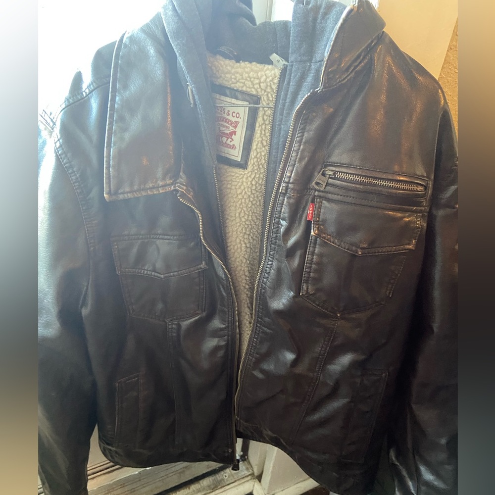 levi’s leather jacket, good condition